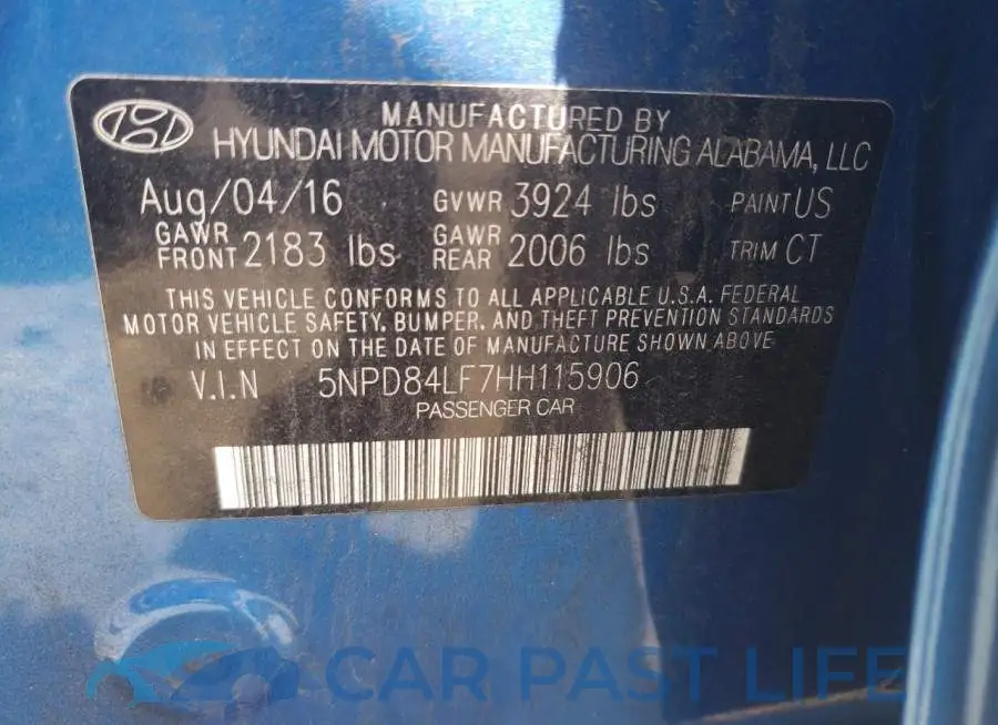 5NPD84LF7HH115906# 12