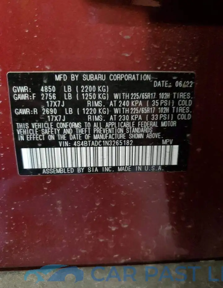 4S4BTADC1N3265182# 13