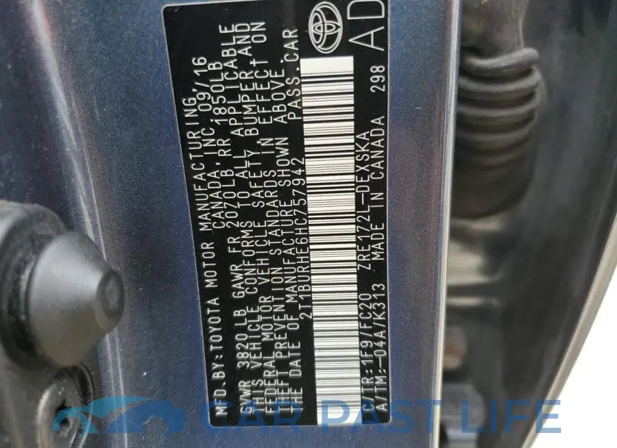 2T1BURHE6HC757942# 12