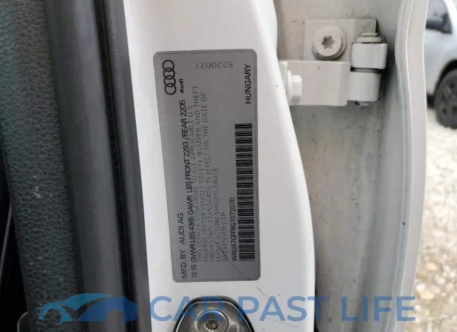 WAUA7GFF8G1072070# 12