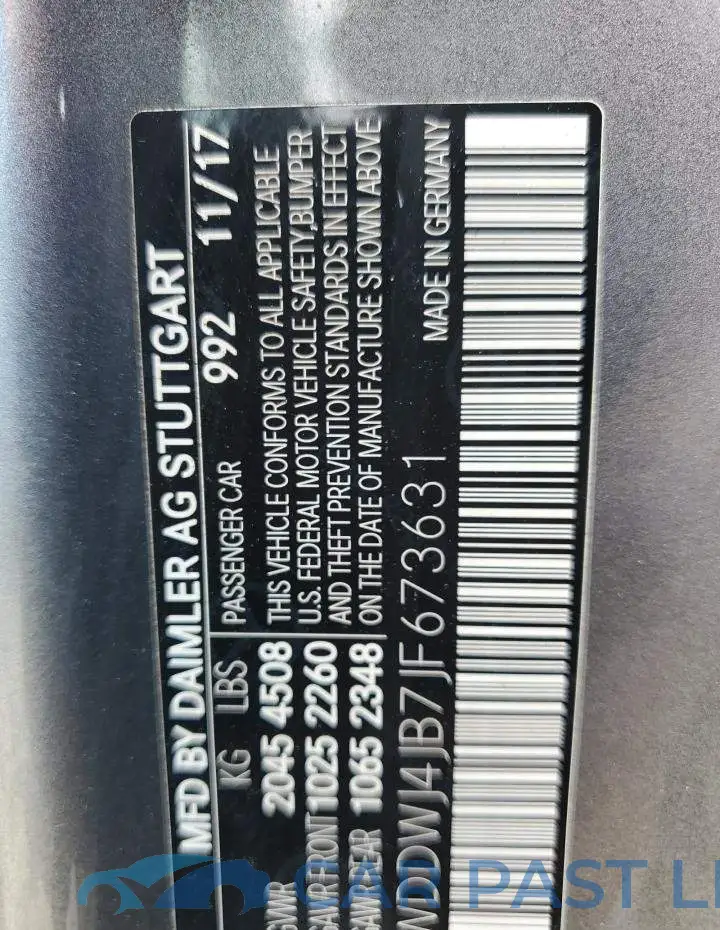 WDDWJ4JB7JF673631# 13