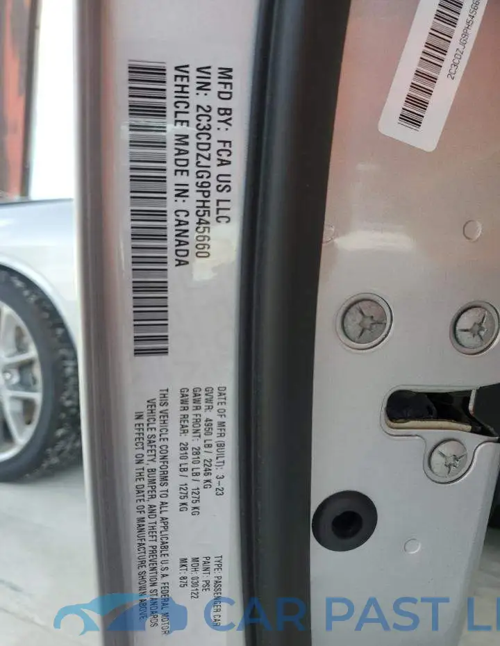 2C3CDZJG9PH545660# 12