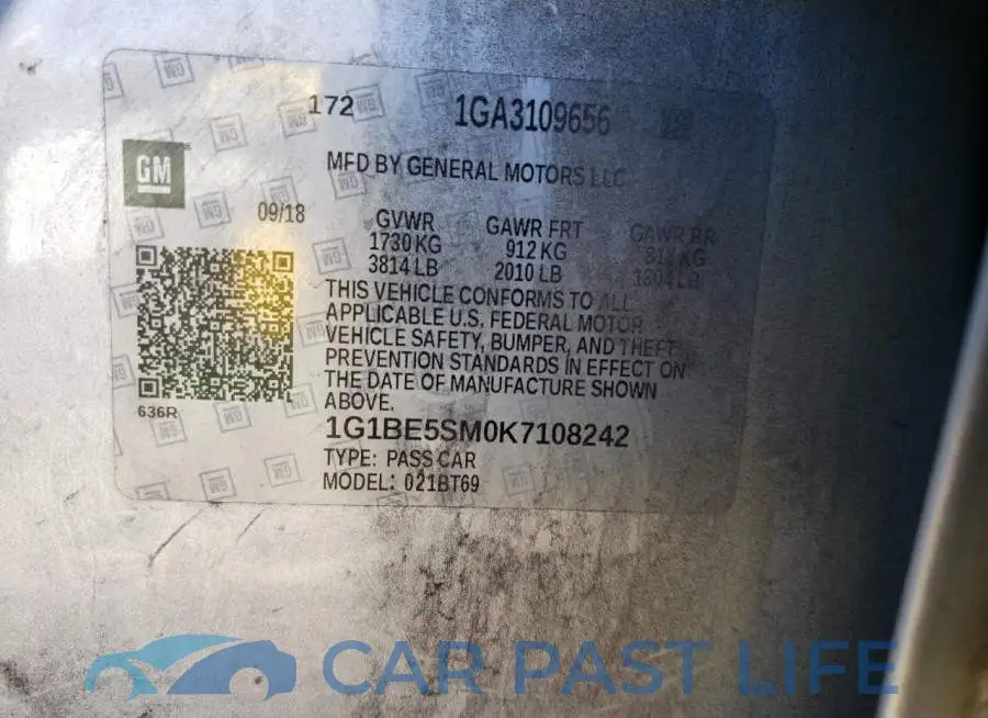 1G1BE5SM0K7108242# 12