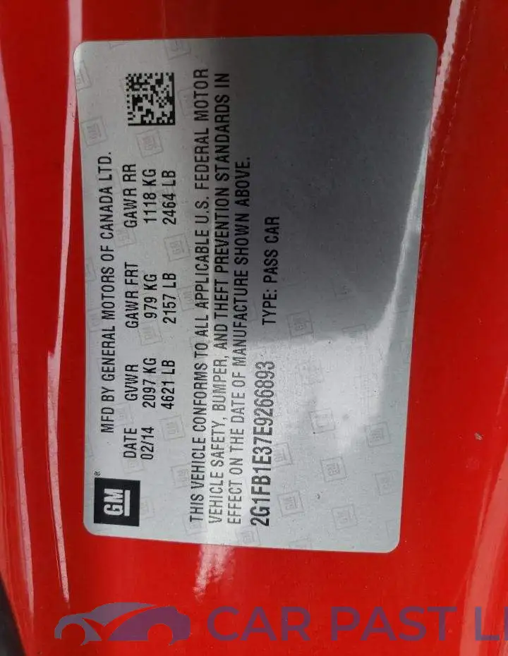 2G1FB1E37E9266893# 12