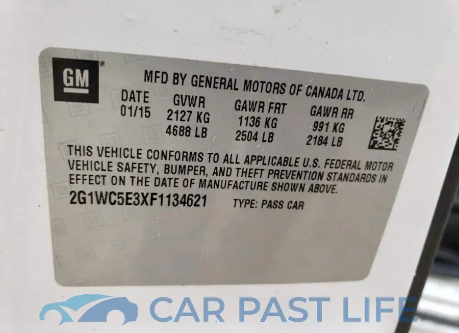 2G1WC5E3XF1134621# 12
