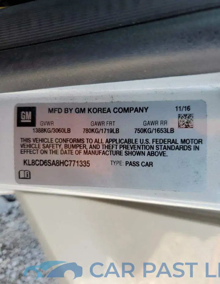 KL8CD6SA8HC771335# 12