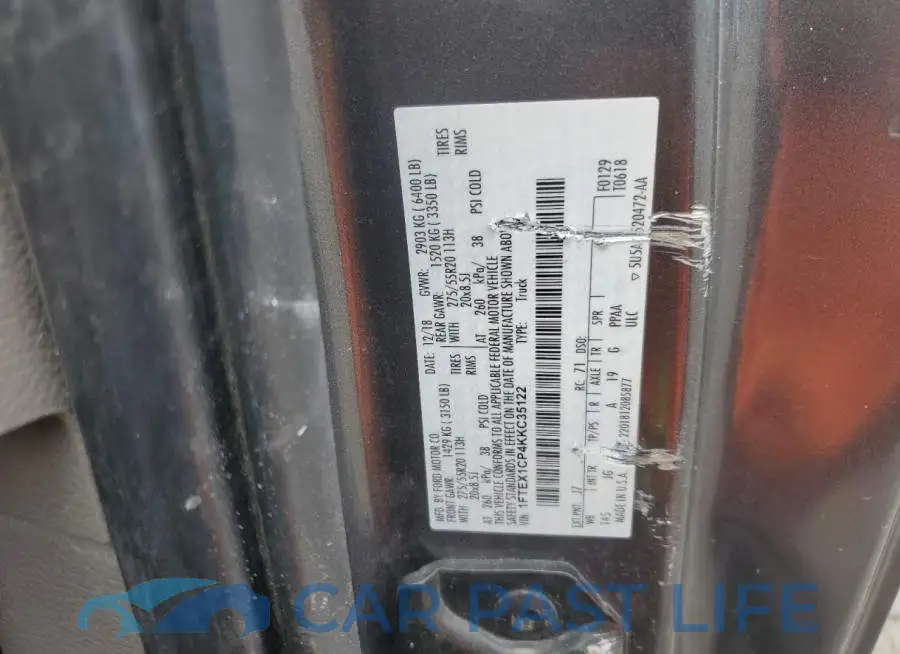 1FTEX1CP4KKC35122# 12