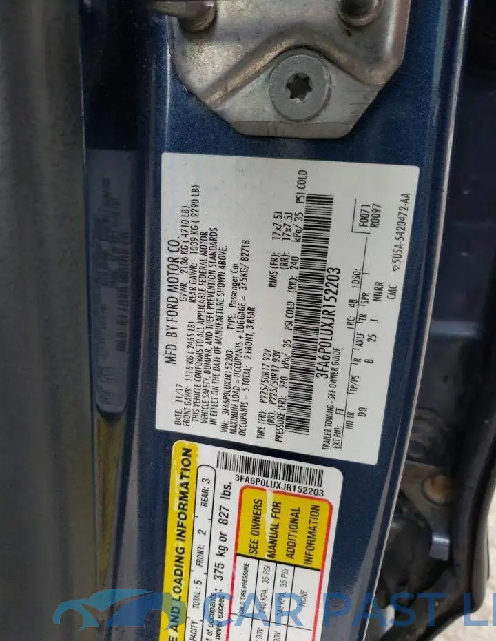 3FA6P0LUXJR152203# 12