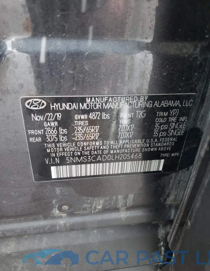 5NMS3CAD0LH205468# 12