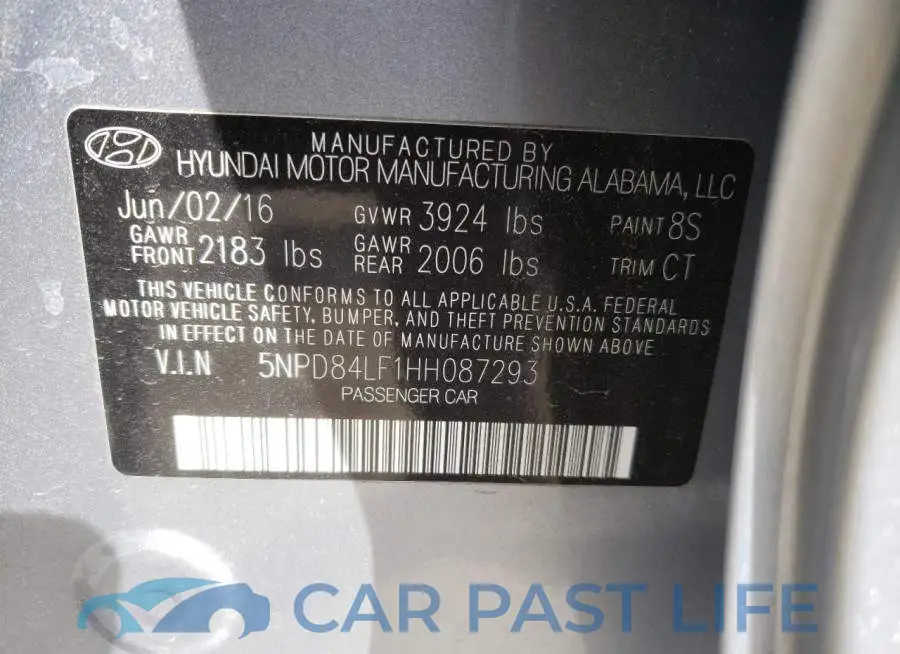 5NPD84LF1HH087293# 12