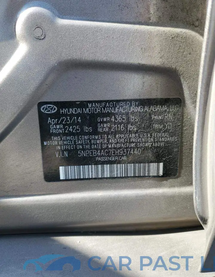 5NPEB4AC7EH937440# 12