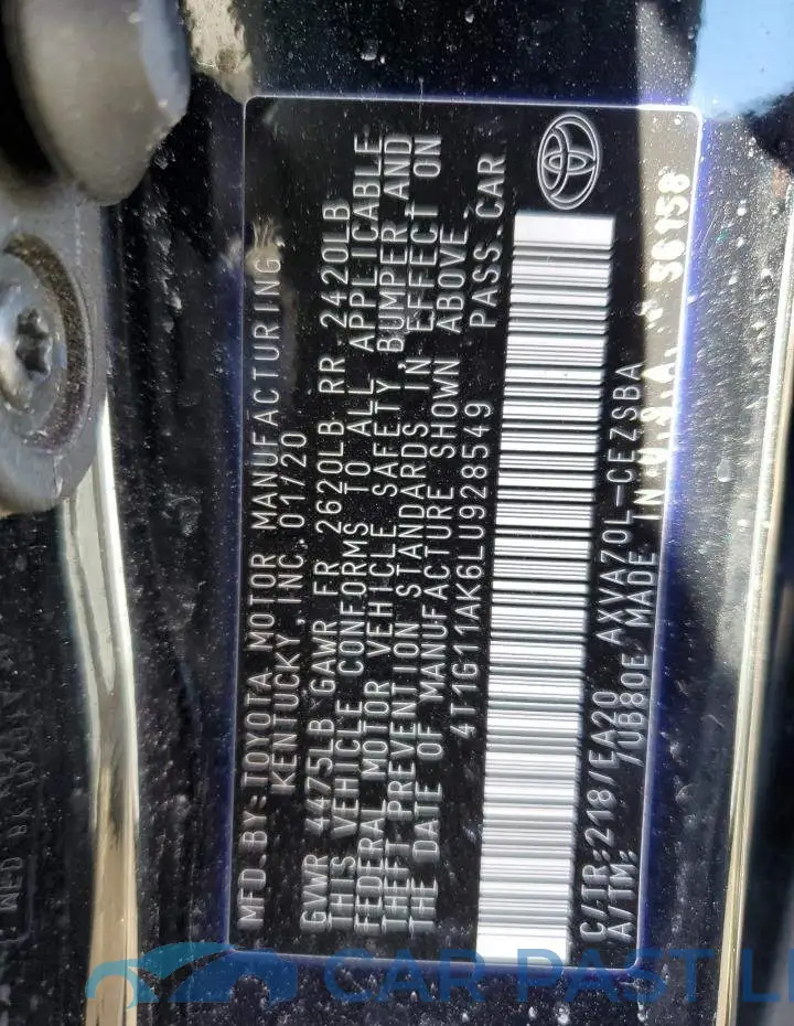 4T1G11AK6LU928549# 12