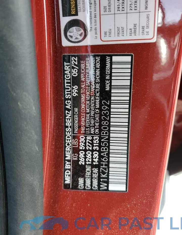 W1KZH6AB5NB082392# 12
