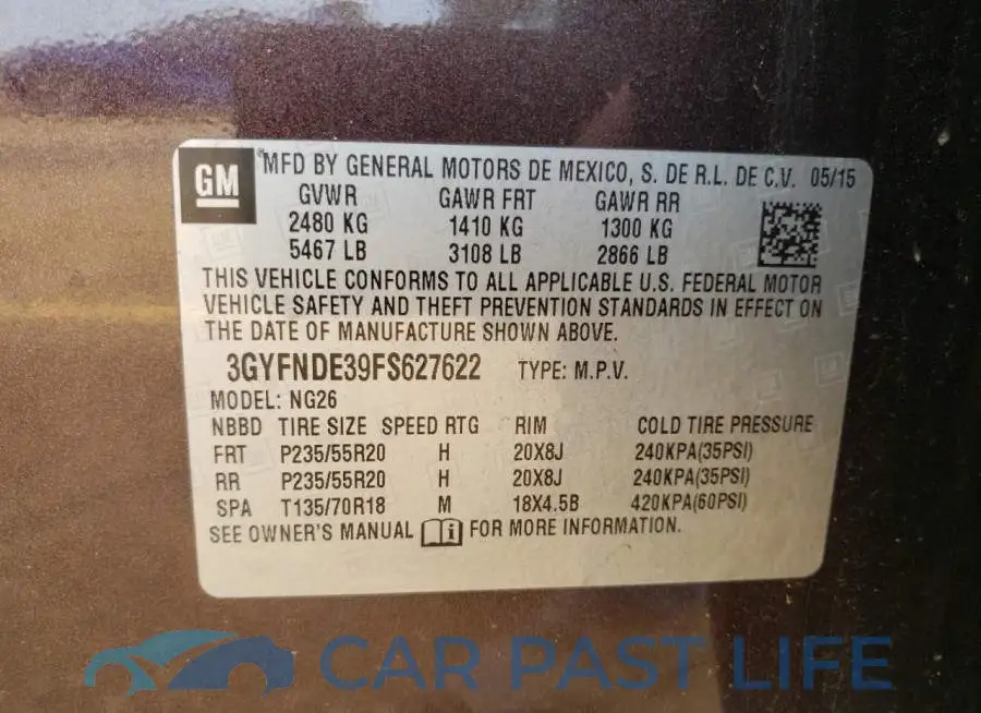 3GYFNDE39FS627622# 13