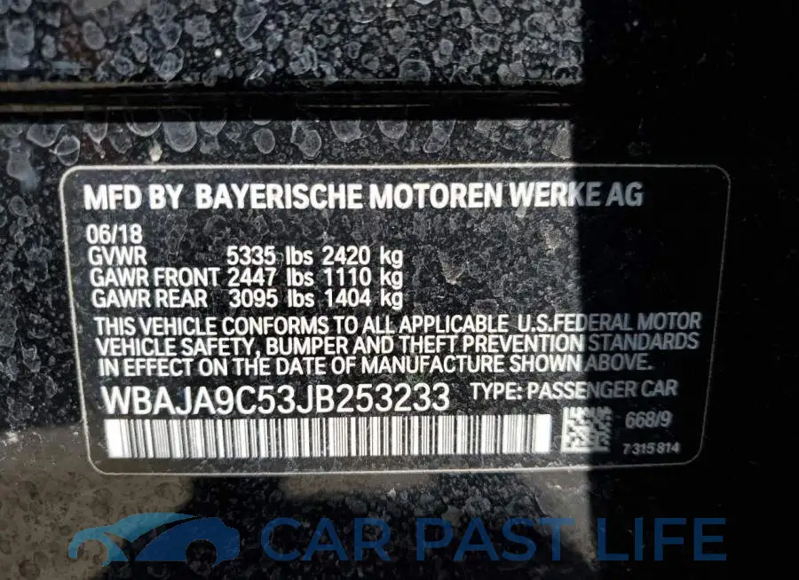 WBAJA9C53JB253233# 12