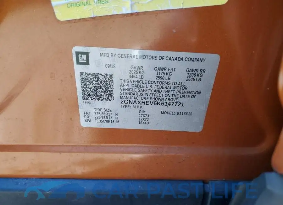 2GNAXHEV6K6147721# 13