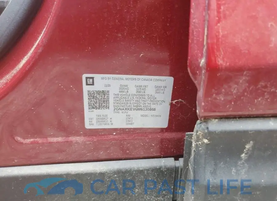2GNAXKEV6M6130868# 13