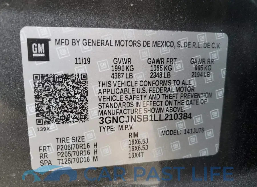 3GNCJNSB1LL210384# 13