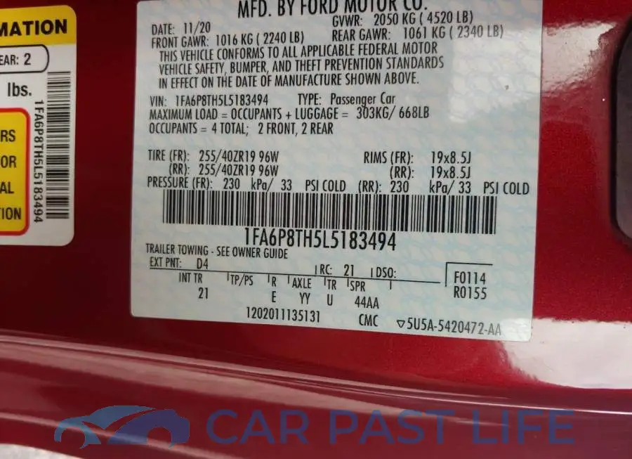 1FA6P8TH5L5183494# 10