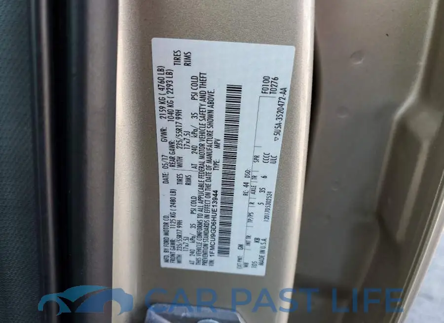 1FMCU9GD6HUE13944# 12