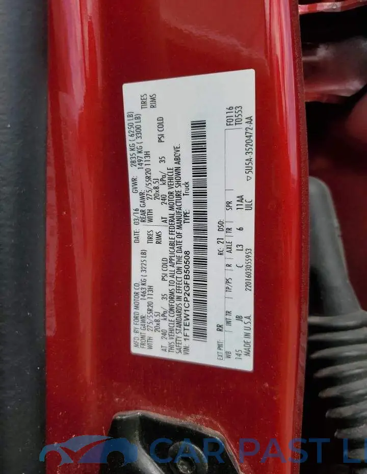 1FTEW1CP2GFB50508# 12