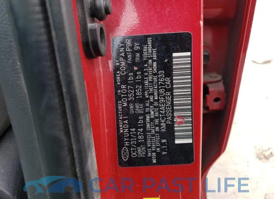 KMHCT4AE9FU817633# 12