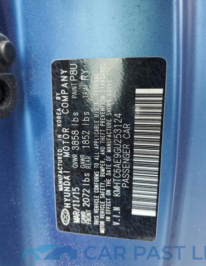 KMHTC6AE9GU253124# 13