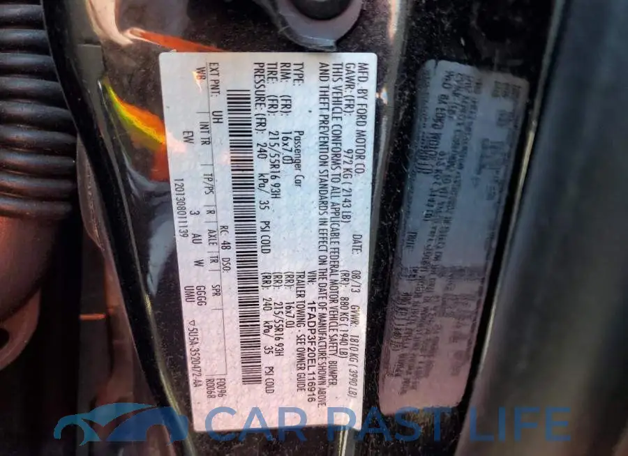 1FADP3F20EL116916# 12