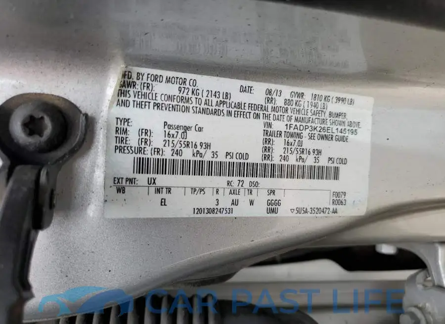 1FADP3K26EL145195# 12