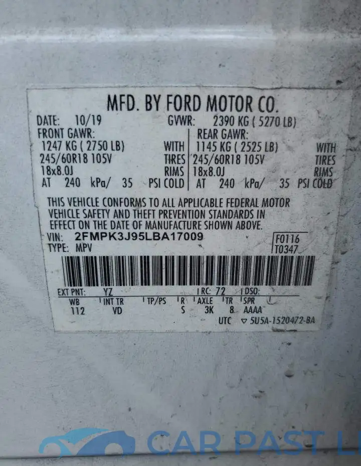 2FMPK3J95LBA17009# 13