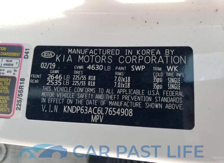 KNDP63AC6L7654908# 13