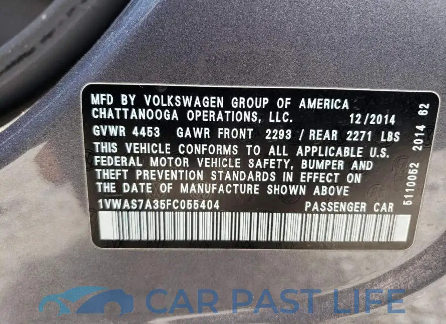 1VWAS7A35FC055404# 12
