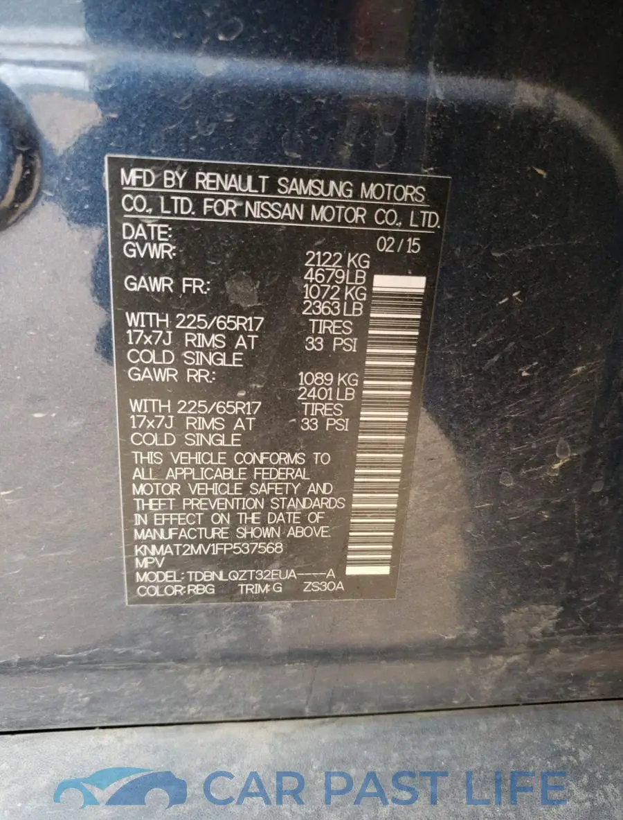 KNMAT2MV1FP537568# 10