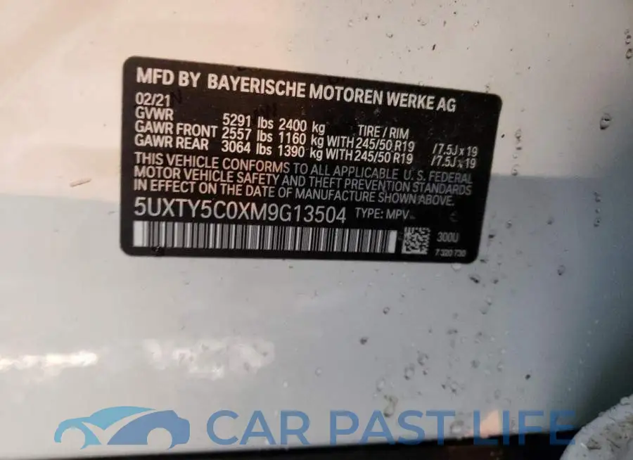 5UXTY5C0XM9G13504# 13