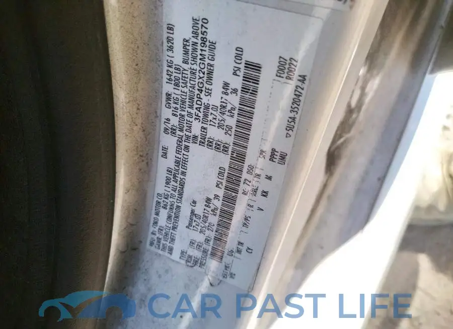 3FADP4GX2GM198570# 12