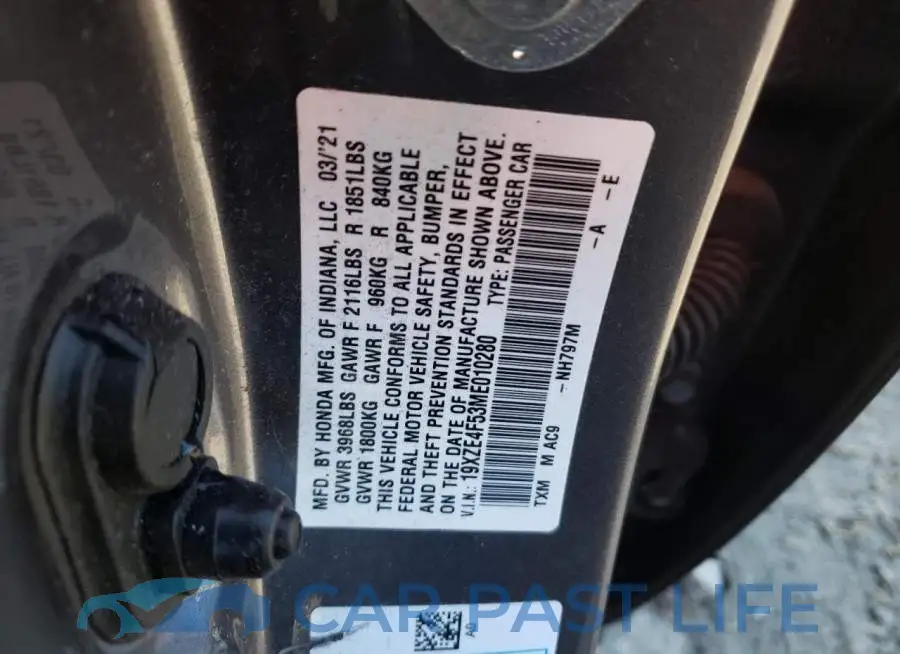 19XZE4F53ME010280# 12