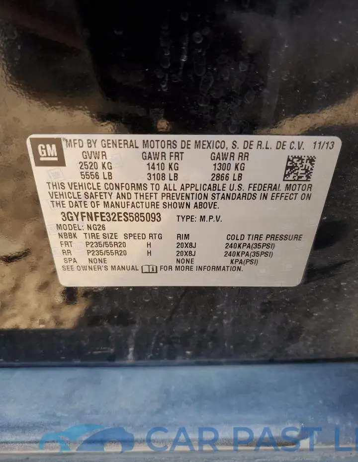 3GYFNFE32ES585093# 12