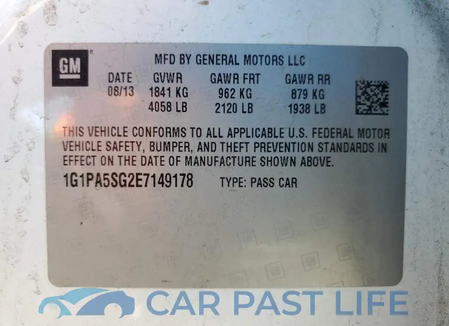 1G1PA5SG2E7149178# 12
