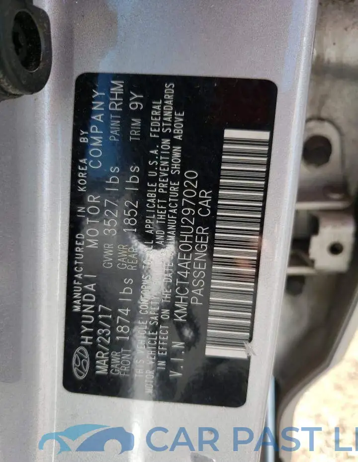 KMHCT4AE0HU297020# 12
