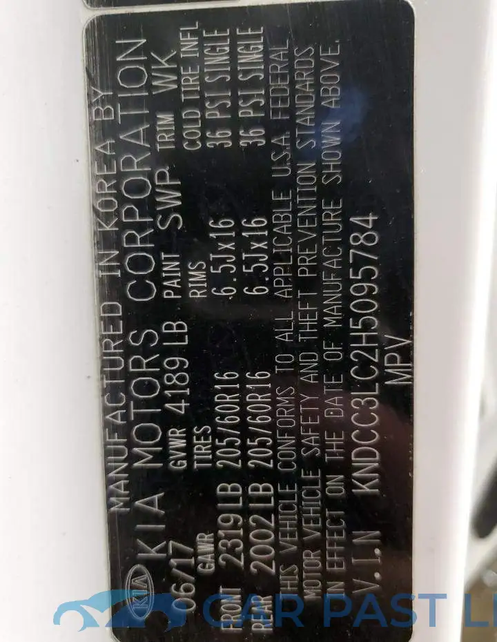 KNDCC3LC2H5095784# 13
