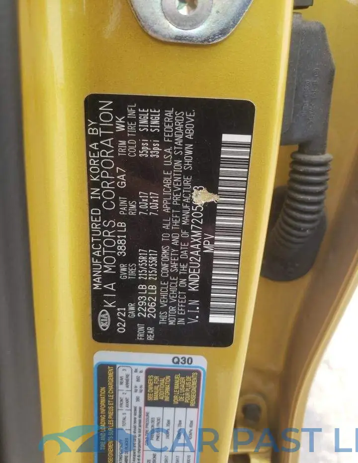 KNDEU2AAXM7205643# 13