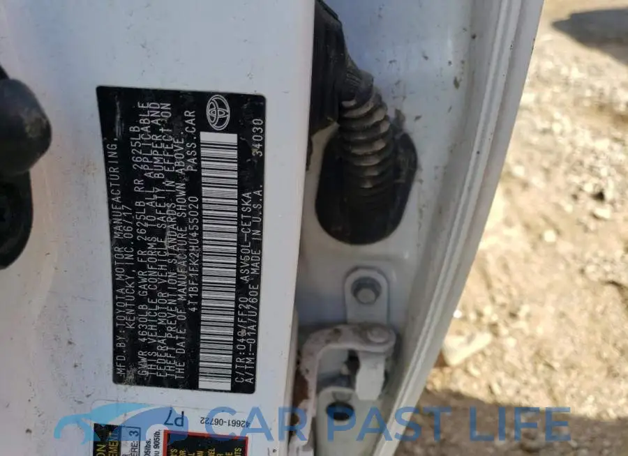 4T1BF1FK2HU455020# 12