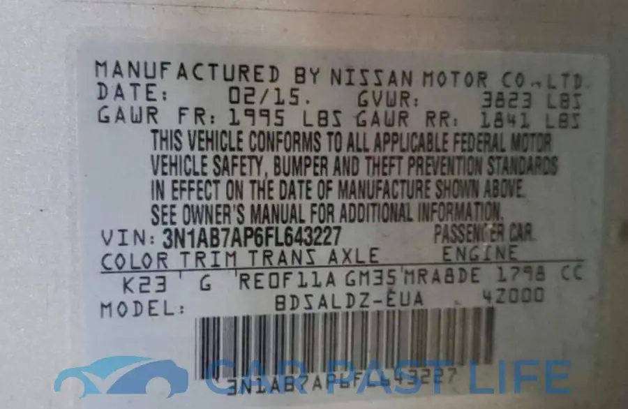 3N1AB7AP6FL643227# 12