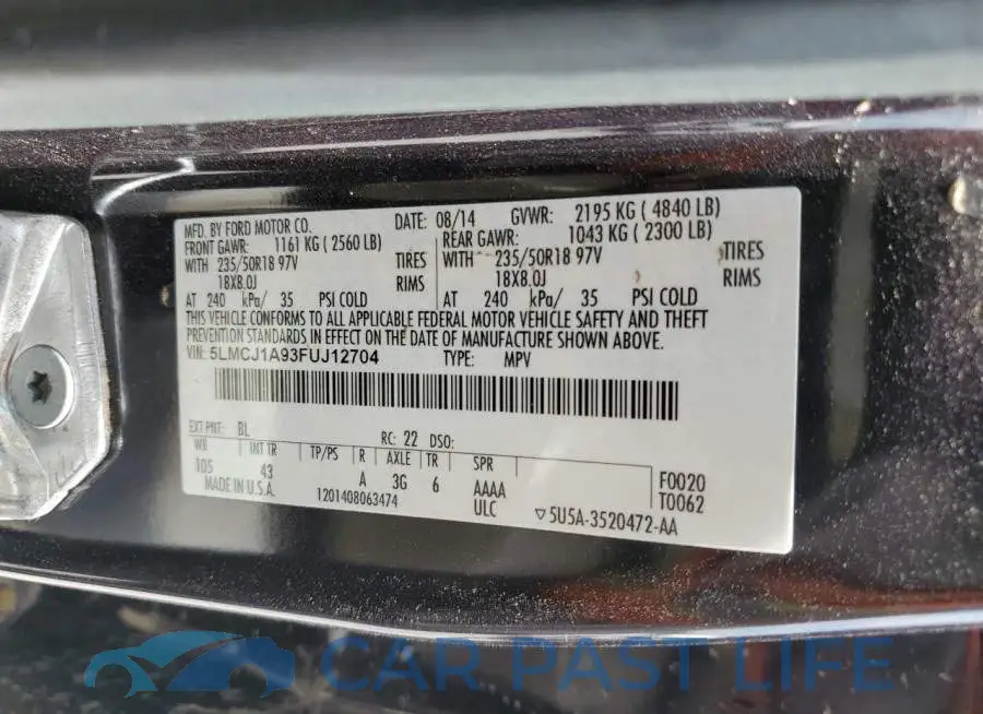 5LMCJ1A93FUJ12704# 13