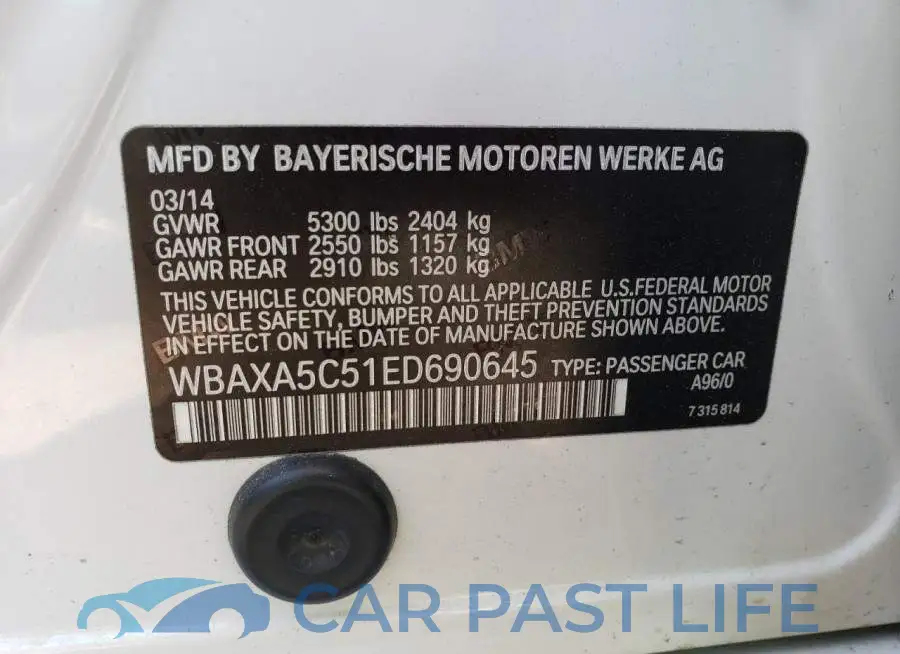WBAXA5C51ED690645# 12