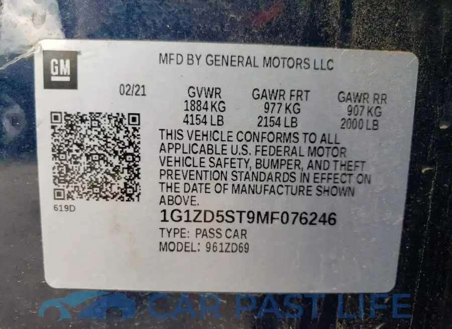 1G1ZD5ST9MF076246# 13