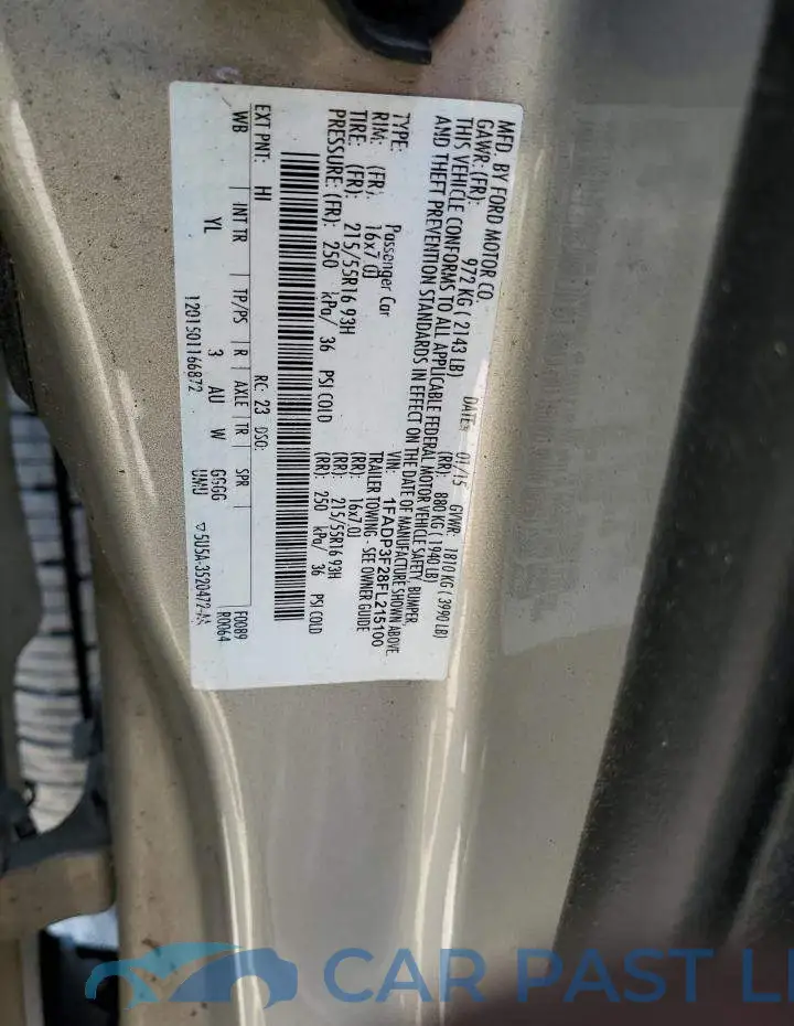 1FADP3F28FL215100# 12