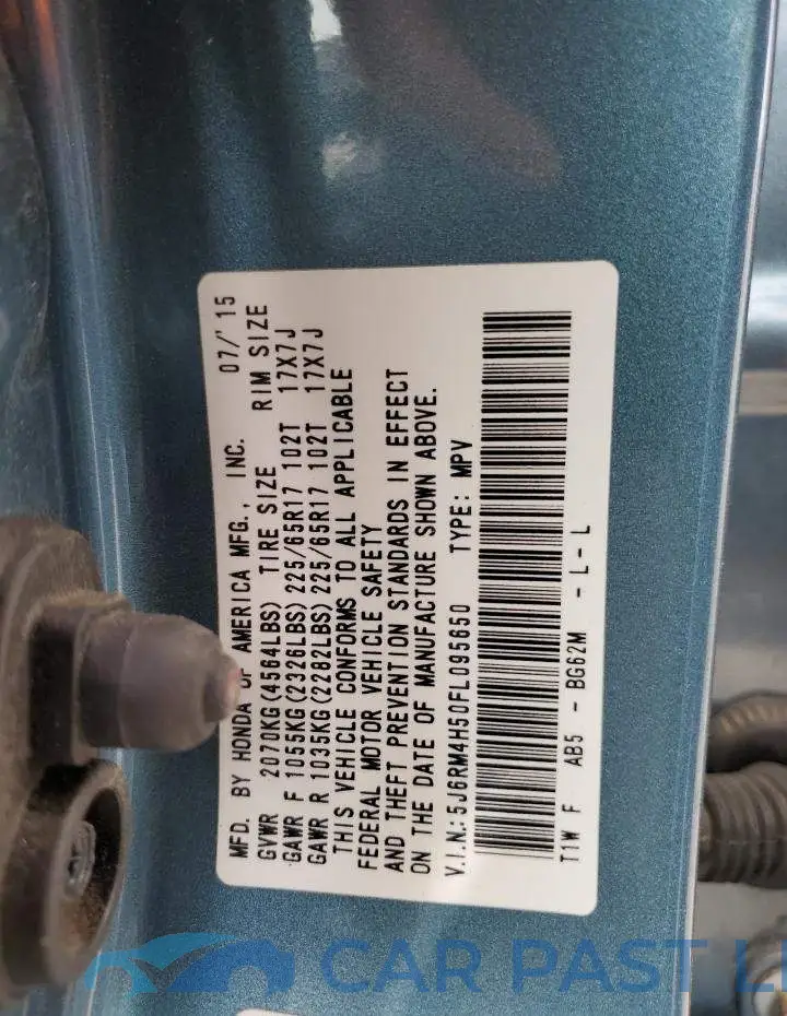 5J6RM4H50FL095650# 12