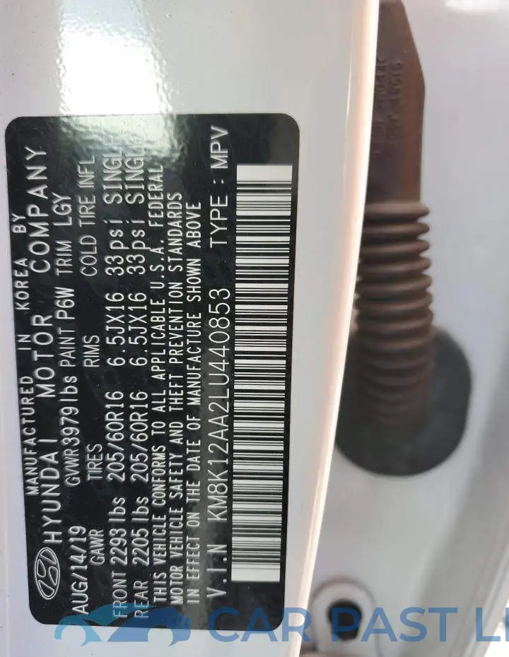KM8K12AA2LU440853# 12