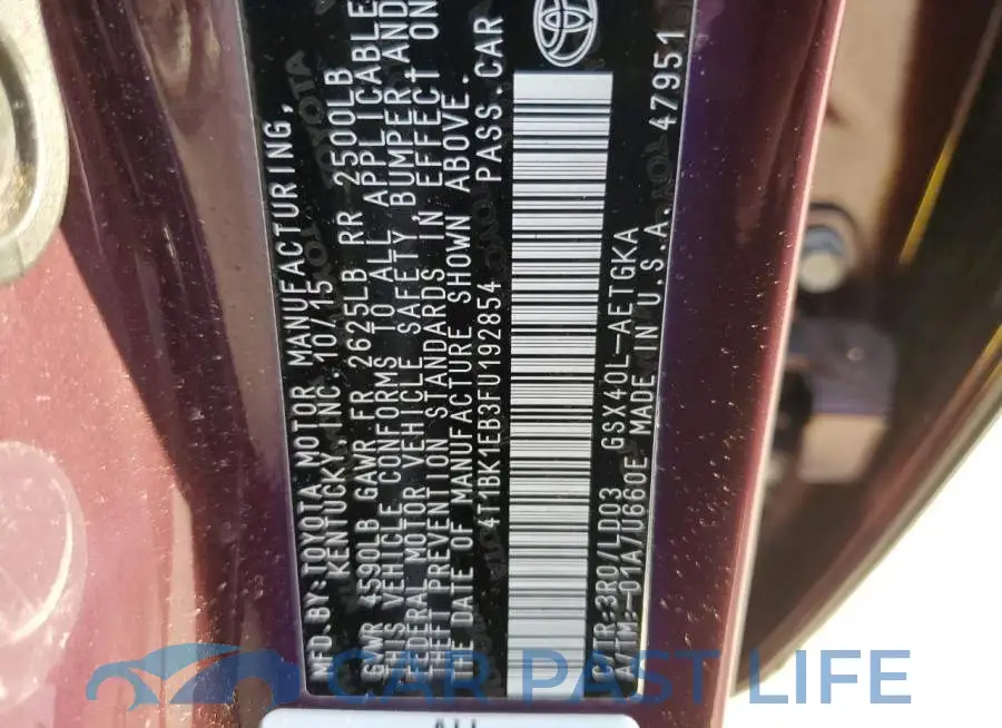 4T1BK1EB3FU192854# 12